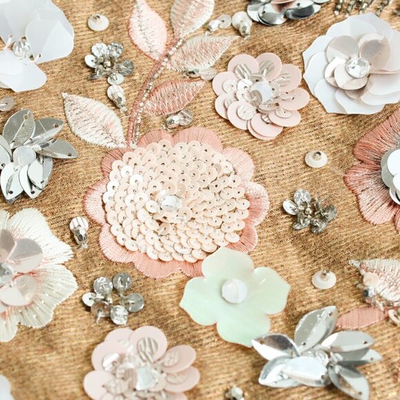 Pink Floral Embellished Make Up Bag - Picture 2 of 8